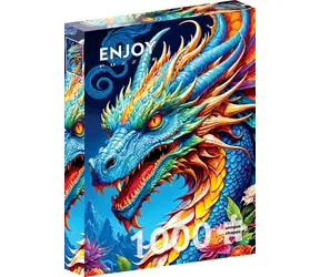 CIESZ SIĘ Puzzle Niebieski Smok / 1000 elementów / od 14 lat