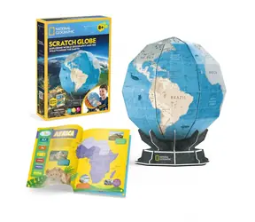 Puzzle CubicFun 3D Globus (zdrapka) / 32 elementy / od 8 lat
