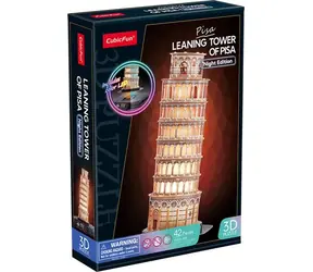 CubicFun Luminous 3D Puzzle Night Edition: Krzywa Wieża w Pizie / 42 elementy / od 8 lat