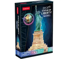 CubicFun Luminous 3D Puzzle Night Edition: Statua Wolności / 79 elementów / od 8 lat
