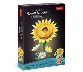 Puzzle 3D CubicFun Bukiet słoneczników / 102 elementy / od 8 lat
