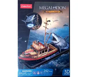 Puzzle 3D CubicFun Szczęki: Atak rekina / 242 elementy / od 8 lat