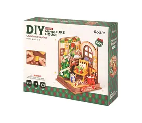 Robotime 3D Rolife DIY Domek: Boże Narodzenie przy kominku / 73 elementy / od 14 lat