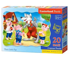 Castorland 02399 Puzzle Trzy małe świnki MAXI / 20 elementów / od 4 lat