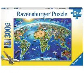 Mapa świata z puzzli Ravensburger XXL / 300 elementów / od 9 lat