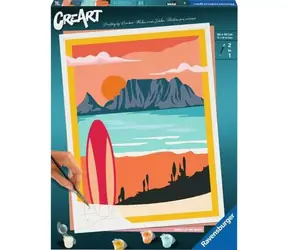 Ravensburger CreArt Zachód słońca na plaży - malowanie po numerach / od 12 lat