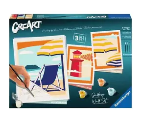 Zestaw ścienny Ravensburger CreArt Gallery - Na plaży - malowanie po numerach / od 12 lat