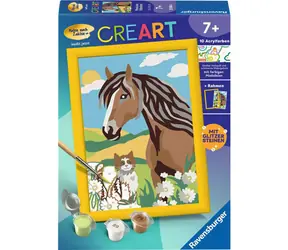 Ravensburger CreArt Koń i Kotek - malowanie po numerach / od 7 lat
