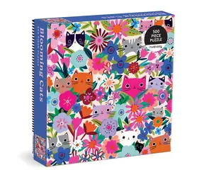 Puzzle Mudpuppy Koty w Kwiatach / 500 elementów / od 8 lat