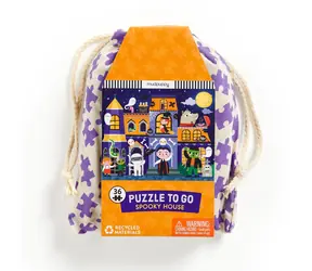 Puzzle Mudpuppy Dom Strachu w Płóciennym Woreczku / 36 elementów / od 3 lat