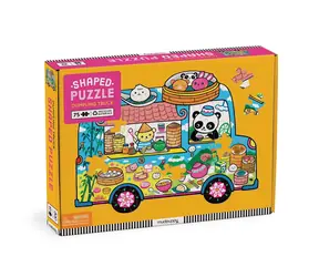 Puzzle Mudpuppy w kształcie minibusa z przekąskami / 75 elementów / od 7 lat