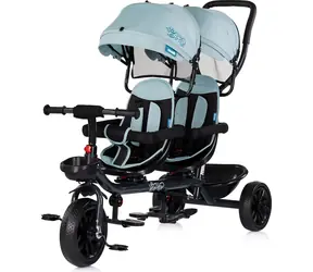 Uszkodzone opakowanie - CHIPOLINO Trójkołowiec dla bliźniaków Hip Hop Matcha