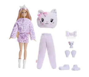 Mattel Barbie Cutie Reveal Doll Care Bears Sweet Bows - kotek JJP64 / 10 niespodzianek / od 3 lat