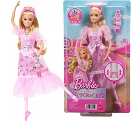 Mattel Lalka Barbie Dziadek do orzechów Klara Ballerina JLW51 / 7 stawów / z dziadkiem do orzechów / od 3 lat
