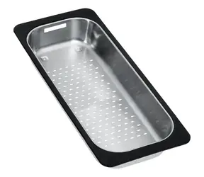 Franke Accessories - Tacka ociekowa do zlewu 183x433x64 mm stal nierdzewna/czarny plastik 
