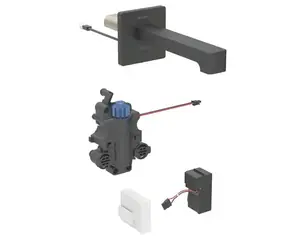 Geberit Brenta - Termostatyczna bateria umywalkowa elektroniczna do montażu podtynkowego | zasilanie sieciowe | matowa czerń