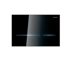 Geberit Sigma80 - Elektroniczne sterowanie spłukiwaniem, czarne szkło / zasilanie sieciowe