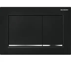 Geberit Omega20 - Przycisk spłukujący czarny/chrom błyszczący 
