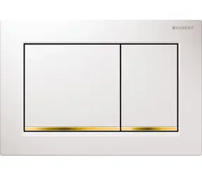 Geberit Omega20 - Przycisk spłukujący biały/złoty 