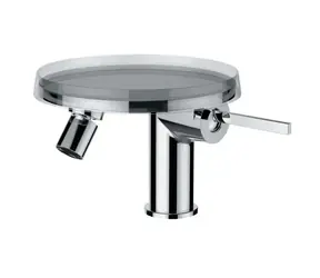 Laufen Kartell - Bateria bidetowa talerzowa | z wylewką | chrom 