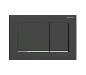 Geberit - Sterowanie spłukiwaniem, matowa czerń/błyszczący chrom