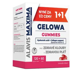 ALAVIS MAXIMA Gelowa Gummies 120 tabletek + 60 kapsułek / Kwas hialuronowy / Wsparcie kolagenu / Suplement diety