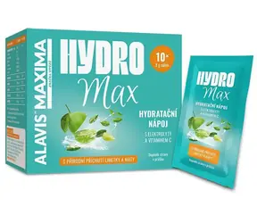 ALAVIS MAXIMA HydroMax 10 saszetek po 8 g / Napój nawadniający z elektrolitami i witaminą C / Suplement diety w proszku