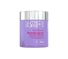 Nutriburst FemBalance Multivitamin - żelki dla kobiet z witaminą B6, melisą i dong quai, truskawkowe 60 szt. 