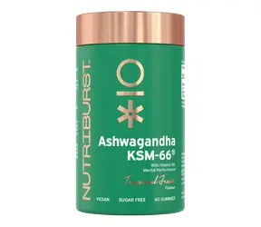 Nutriburst Premium Ashwagandha KSM-66, wegańskie żelki, bez dodatku cukru 60 szt. 