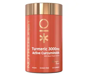 Nutriburst Premium Turmeric 3000 mg - żelki z kurkuminą i przeciwutleniaczami, imbir 60 szt. 