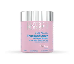 Nutriburst TrueRadiance - żelki z liposomalną witaminą C/hialuronianem/ekstraktem z winogron/biotyną, jagoda 60 szt. 