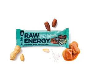 Bombus Raw Energy 50 g orzeszków ziemnych o smaku słonego karmelu