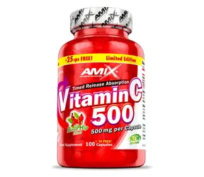 Amix Witamina C + Dzika Róża 500 mg 125 cps