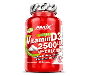 Amix Super Witamina D3 2500 IU z wapniem 250 mg 120 cps