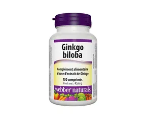 Webber Naturals Ginkgo Biloba 150 tabletek