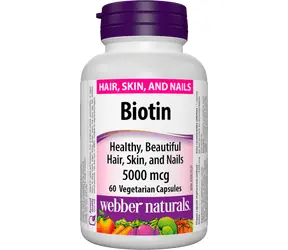 Webber naturals Biotyna 5000mcg 60 kapsułek