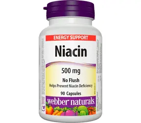 Webber Naturals Niacyna 500 mg niealergiczna 90 kapsułek