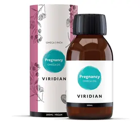 Viridian Pregnancy Omega Oil 200 ml (mieszanka olejów dla kobiet w ciąży dostarczająca Omega 3, 6 i 9)