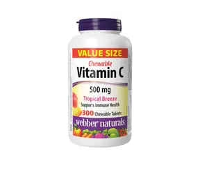 Webber Naturals Witamina C 500 mg tropikalna bryza 300 tabl.