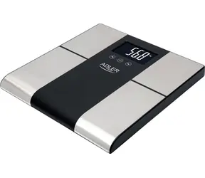 Adler AD 8165 czarna / Waga osobowa / maks. 225 kg / LCD / stal nierdzewna / 3 x AAA