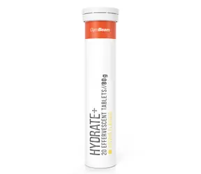 Hydrate+ musujący - GymBeam (owoce cytrusowe, 20 tabletek)
