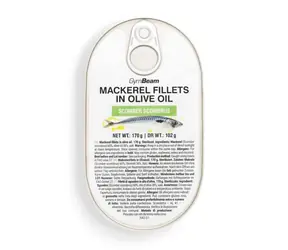 Filety z makreli w oliwie z oliwek - GymBeam (170 g)