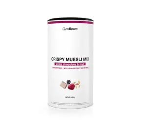 Chrupiąca mieszanka musli - GymBeam (biała czekolada z owocami, 420 g)