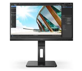 23,8" AOC 24P2Q, czarny / 1920 x 1080 / 16:9 / 250cd-m2 / 4ms / 1000:1 / HDMI+VGA+DP+DVI / gniazdo 3,5 mm / VESA / Repro