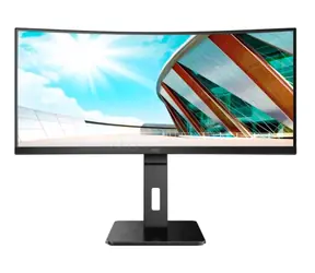 34" AOC CU34P2A czarny / VA / 3440x1440 / 300cd / 21:9 / 3000:1 / 1ms / HDMI+DP / VESA / Repro