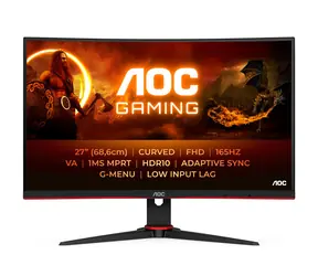 27" AOC C27G2E/BK czarny / VA / 1920 x 1080 / 1 ms / 3000:1 / 350cd-m2 / HDMI + DP / VESA 