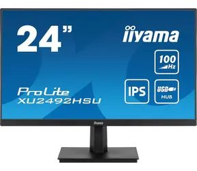 24" IIYAMA ProLite XU2492HSU-B6 czarny / IPS / 1920x1080 / 16:9 / 0,4ms / 1300:1 / 250cd / głośnik / HDMI / DP  