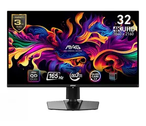 31,5" MSI MAG 321UP QD-OLED czarny / 3840 x 2160 / QD-OLED / 16:9 / 0,03 ms / 1000cd-m2 / HDMI + DP + USB-C / VESA 