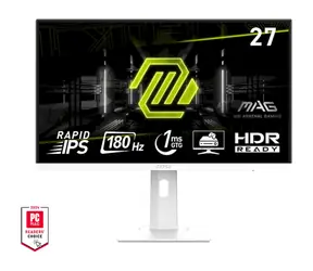 27" MSI MAG 274PFW biały / 1920 x 1080 / IPS / 16:9 / 1 ms / 1000:1 / 300 cd/m2 / 1x HDMI + 1x DP / VESA / obrotowy