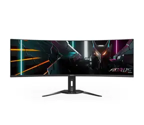 49" GIGABYTE AORUS CO49DQ czarny / OLED / 5120 x 1440 / 32:9 / 0,03 ms / 1,5M:1 / 250 cd/m2 / HDMI 2.1 + DisplayPort 1.4